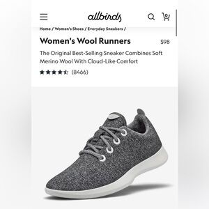 Allbirds Women's Wool Runners in Natural Grey (Light Grey Sole)